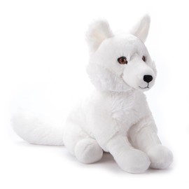 The Petting Zoo Arctic Fox Stuffed Animal Plushie, Gifts for Kids, Earth Keeperz Wildlife Animals, Zoologee White Arctic Fox Plush Toy, 13 inches