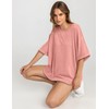 UEU Summer Oversized Tops for Women Crewneck Loose Fit T-Shirt