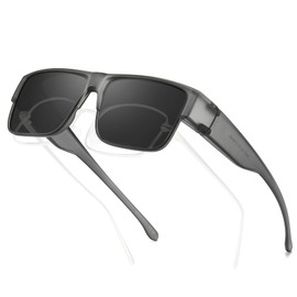 LVIOE Polarized Sunglasses Fit Over Glasses for Women Men, Wrap Around Over Sunglasses with UV Protection LS4101