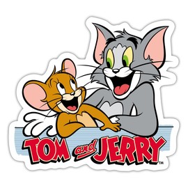Spreadshirt Tom And Jerry Happy Friends Stickers 10 x 10 cm 10 x 10 cm Matt White