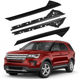 HYR A-Pillar Windshield Trim Molding Set Fit for Ford Explorer 2011-2019, Driver Left & Passenger Right Side, Outer & Inner, 926-450 926-451 BB5Z7803145AA BB5Z7803144AA BB5Z7803137AA BB5Z7803136AA