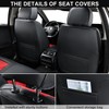 TIEHESYT Leather Seat Covers Front Pair with Lumbar Support, Breathable