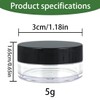 BIRLOZA Transparent Empty Containers, 10 Pieces Cream Jars, Mini Tins,