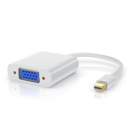 CSL Mini DisplayPort to VGA Adapter Full HD for Apple PC Graphics Cards ATI/NVIDIA Gold-Plated Contacts Full HD 1080p