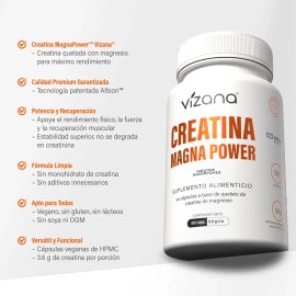 Creatina Magnapower Quelada 180 Cap-600 Mg| Vizana Nutrition