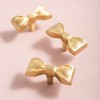 WAYUTO 1 Pair Brass Cabinet Knobs with Mounting Screws Bow