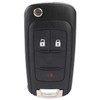 KEYALL 1 Pack 3 Buttons Remote Control Car Key Fob
