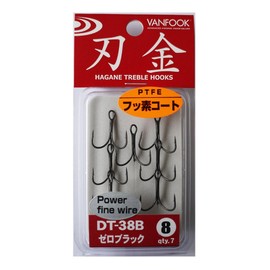 VANFOOK(ヴァンフック) ストロングファイントレブルフック DT-38B #8 フッ素ブラック