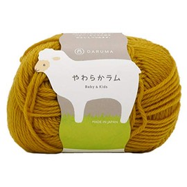 Yokota 01-5140 Wool Yarn, Medium Thick, Col.42, Yellow, 1.1 oz (30 g), Approx. 337.9 ft (103 m)