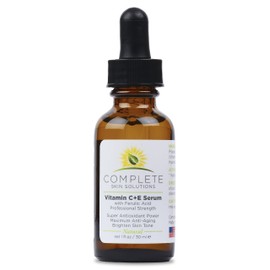 Natural Vitamin C E Serum with Ferulic and Hyaluronic Acid 1 oz