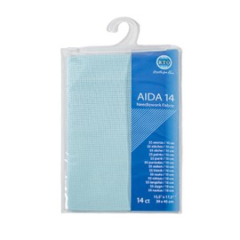 Mouldmaster Aida09 Aida 14 Count Pale Blue Cotton Blue 39cm x 45cm