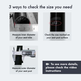 DJC Bike Suspension Seatpost Shock Absorber 27.2 28.6 30.4 30.9 31.6 33.9 Seat Post Ultralight Aluminum MTB Road Bike EXA FORM KS630 (1# black 27.2mm)