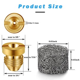 beduan Foam Cannon 1.1mm Orifice Nozzle Tips, Universal NPT Thread Type for Snow Foam Lance (Pack of 3)