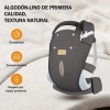 Cangurera Para Bebé Portabebé Ergonómica Multifuncional Nube Gris