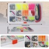 Taicols 114-teiliges Angelköder-Set, weiche Köder, Spinnerbaits, Kunststoff-Würmer und Haken zum