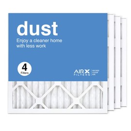 16x16x1 Air Filter 4 Package of AIRx Filters MERV 8 Rated Pleated HVAC AC Furnace Air Filter, Dust Made in the USA