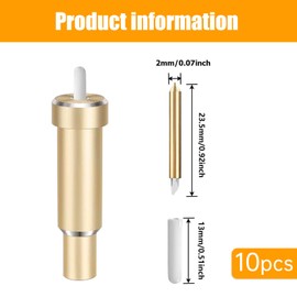 10PCS for Cricut Blades - Premium Fine Point for Cricut Blade, Explore Air/Air 2-45°/60° Cutting Replacement Blades for Precision Cutting