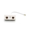 2-Way RJ11 Telephone Plug to RJ11 Socket Adapter and Splitter