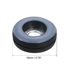 sourcing map 16 Pcs Furniture Slider Pads, 0.75 Inch(19mm) PTFE Round Screw-on Furniture Glides Sliders with Screw, Chair Leg Floor Protectors for Carpet Hardwood Floors, Blue