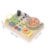 Wooden Steering Wheel Toy Early Educational Stimulation LED Wood Sensory