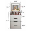 SonkYog Vanity Desk & Nightstand Combo - Flip Top Mirror,