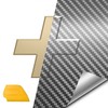 VViViD Auto Emblem Vinyl Wrap, Silver Carbon Fiber, Compatible with