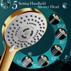 12'' Gold Rain Shower Head, High Pressure Rainfall Shower Head