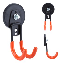 3 PCS Magnetic Garage Storage Hooks, Strong Magnetic Hooks Heavy Duty, Large Magnet Hooks for Hanging Heavy Duty Garage Tools and Garden Tools