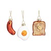 Mini English Breakfast Baubles - Set Of 3
