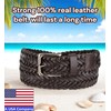F&L CLASSIC Leather Braided Belts for Men - Mens Casual