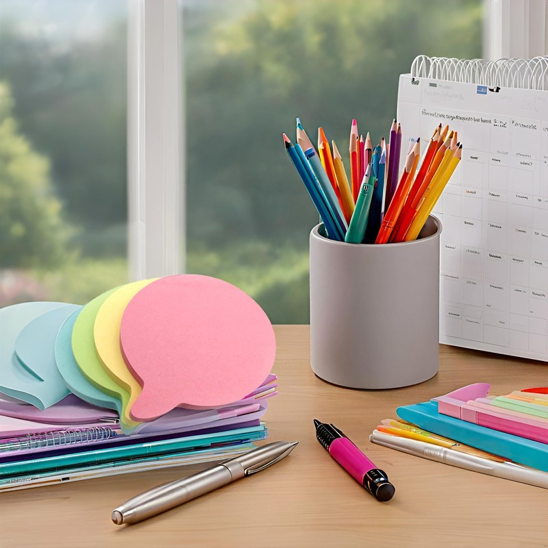 Evergreen Goods 8 Pads Speech-Bubble Shaped Sticky Notes - Pastel