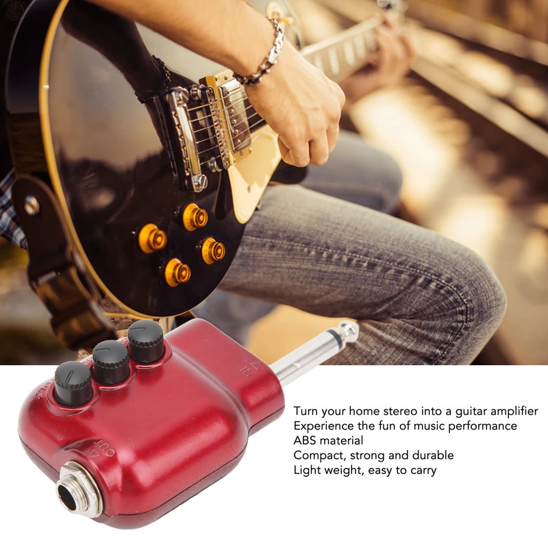 Guitar Pre Amplifier Mini Preamp 6.35mm Plug for Acoustic Guitars
