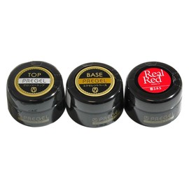 PRE GEL JNA Test Countermeasure Real Red Set, UV/LED Compatible