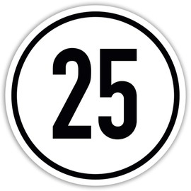 Kavaro Sticker 100 km/h Trailer Caravan According to DIN 1451, 25 km