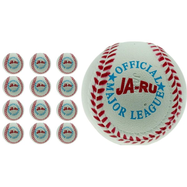 JA-RU Sponge Ball Practice Rubber Baseballs (12 Baseballs) Training Sports Ball for Kids & Adult. Youth Soft Ball Toys for Boys & Girls. Official Major League Outdoor Baseball Equipment. 987-12p