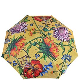 Anuschka Umbrella AUTO Open/Close | UPF 50+ Max Sun protection | 38” Waterproof Canopy | Fits in Handbag | Windproof Flexible Fiberglass | Caribbean Garden