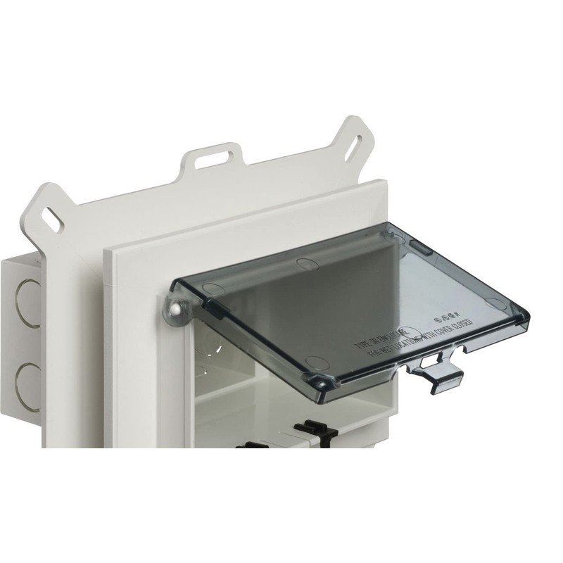 iMBAPrice DBHC Outdoor Outlet Cover, Clear 1-Gang Horizontal Extra Duty