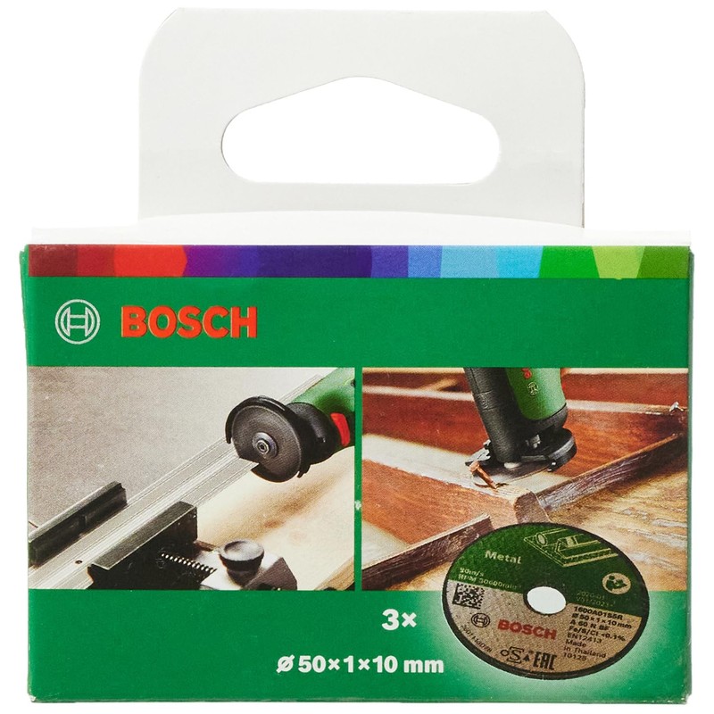Bosch 1600A01S5Y 3 Cutting Discs (for Metal, Ø 50 mm,