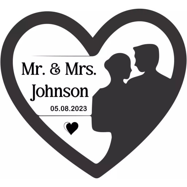 Imprue Ideal 400R Wedding Stamp with Couple Name, Date Custom
