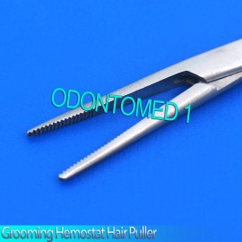 ODM Dog Cat Pet Grooming Hemostat Hair Puller 5.5" Red