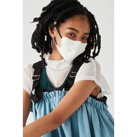 D.masque Off-White x Blue Gray For Ladies', Cuts 99% Virus Splashes, 3-Layer Non-woven Fabric, Design Mask, Pack of 5