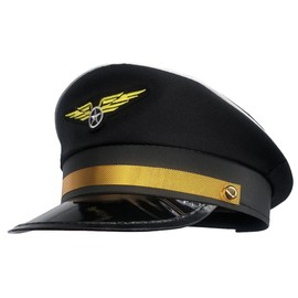 Toddmomy Kids Airline Costume Hat - Adjustable Uniform Pilot Hat