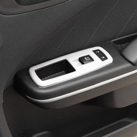 CheroCar for Dodge Window Lift Switch Cover Interior Button Trim Kit Interior Accessories for Dodge RAM 2010-2017/Dodge Charger Durango 2011-2022 (White)…