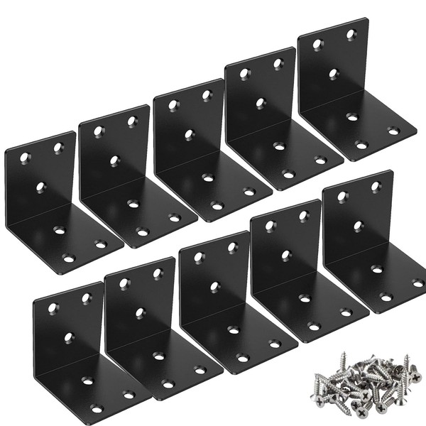 Shelf Bracket Corner Brace Sets JINLINY 10 Pack Metal L