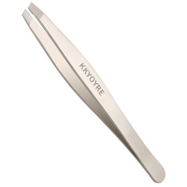 TeamSky Tweezers Tweezers Anti-Slip Tweezers Precision Eyebrow Tweezers Taper Tight Catches Unisex Tweezers Ear Tweezers with Cap Silver