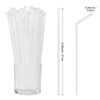 [100 Pcs] Individually Wrapped Disposable Plastic Straws - 8.26" Long
