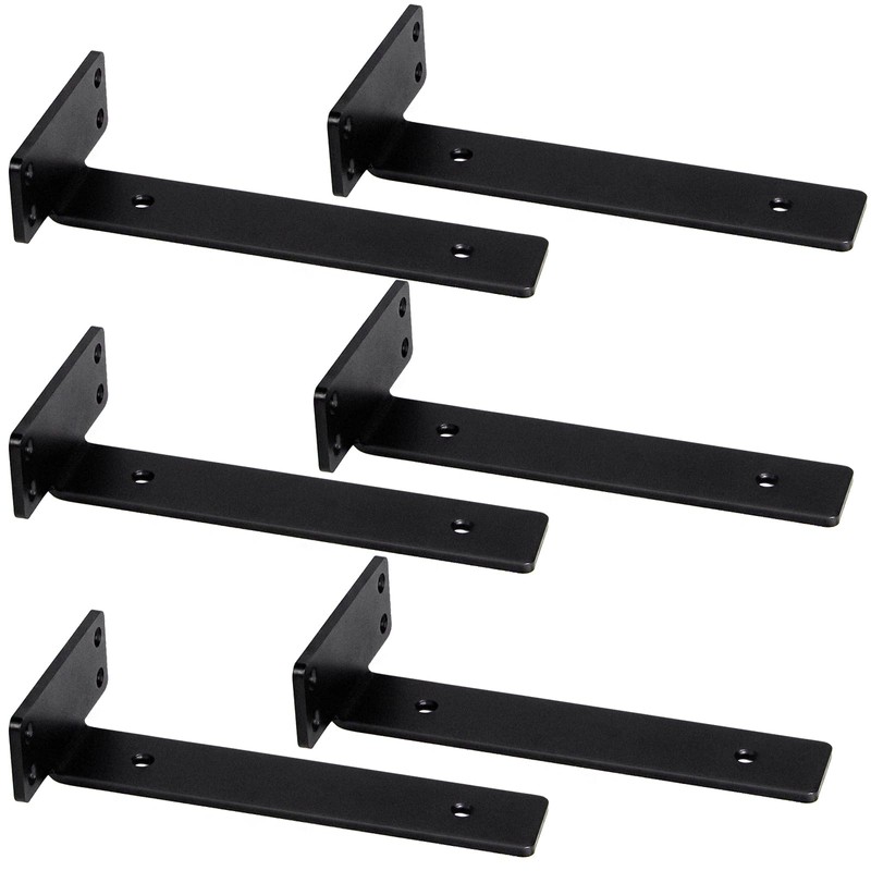 CONNOO 6 Pack Heavy Duty Thick Shelf L Brackets, 8
