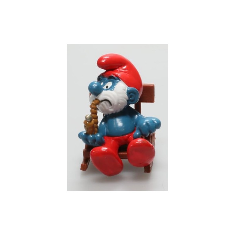 Schleich The Smurfs Figure - Papa Smurf on his rocking