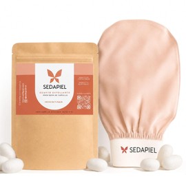 Guante Exfoliante de Seda Turca – Tipo Kese Hammam para Remover Piel Muerta Profunda – 100% Seda Natural de Capullo – Exfoliación Corporal Premium Reutilizable – SEDAPIEL