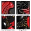 Happy Birthday Banner Backdrop Decorations Red and Black Balloons Theme